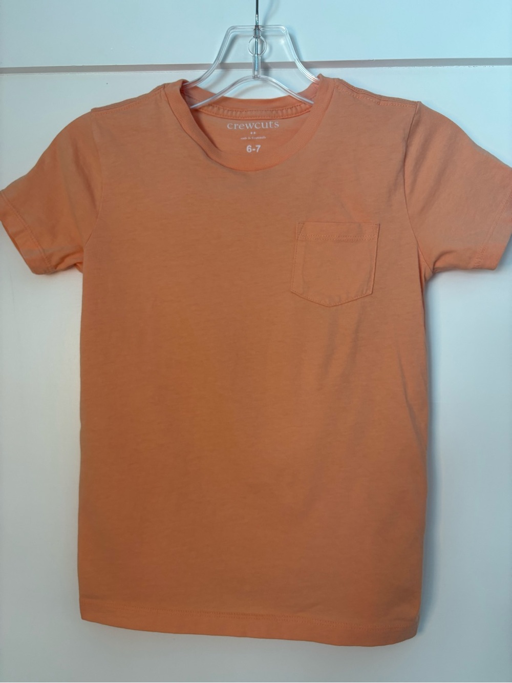 Crewcuts Orange Short-Sleeve Pocket Tee boys size 6-7